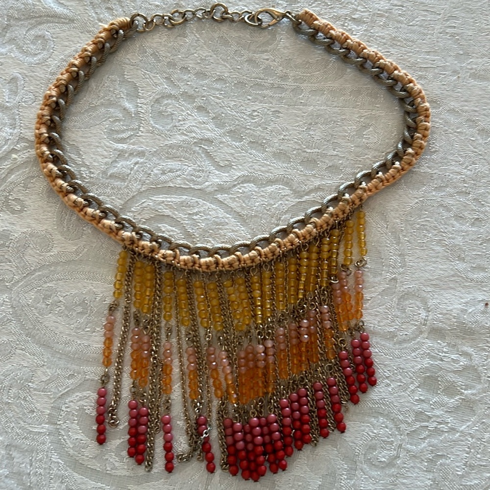 FUN FUN FUN CORAL PINK AND BLUSH CHOKER